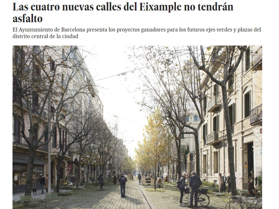 Las cuatro nuevas calles del Eixample no tendrán asfalto – El País (2)